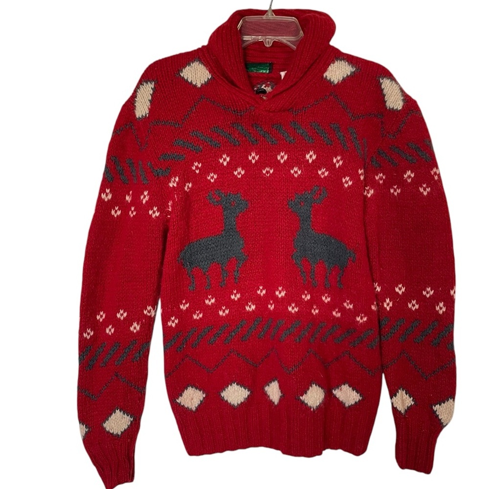 Abercrombie and Fitch Pullover Warm‎ Wool Sweater Size L/M Cabin Ski Cozy - Picture 3 of 11
